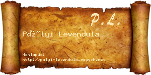 Pályi Levendula névjegykártya